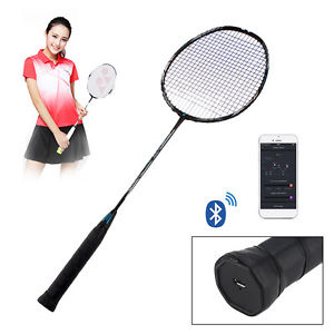 High-strength M30 Smart Badminton Racket With Training Sensor Super-light Black