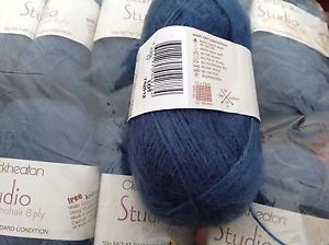 10 Balls Of Cleckheaton Studio Mohair In Teal Blue