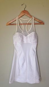 Adidas by Stella McCartney White Mesh Stretch Tennis Performance Mini Dress S 4