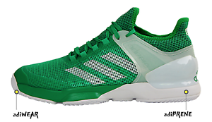 Adidas Men's Adizero Ubersonic 2 Clay Tennis Shoes BB3323 Green Color Authentic