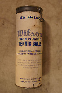 1946 Wilson Championship Tennis Balls, Sealed! RARE Emergency Label, Never Open!