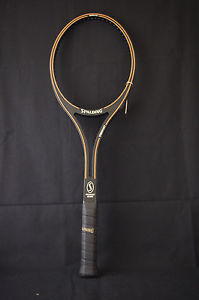 Nice  N.O.S. rare black/orange Spalding Speedshaft Fiberglass vintage tennis rac