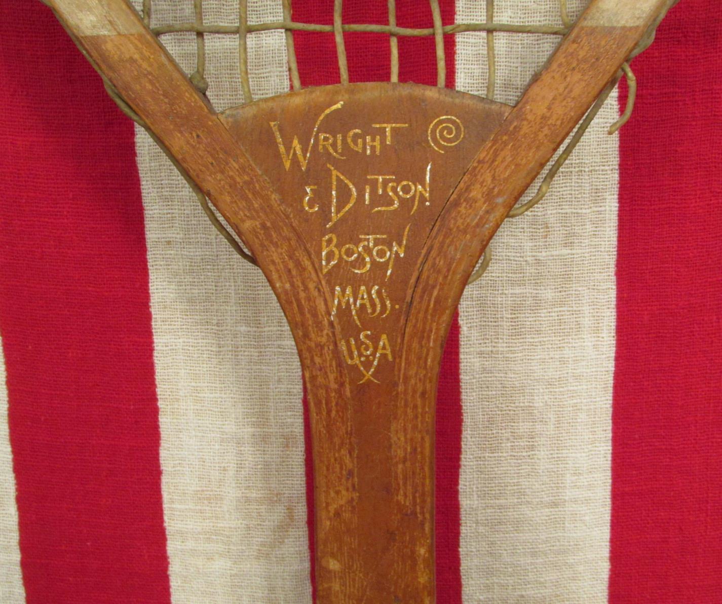 Vintage Wright & Ditson Antique Wood Tennis Racquet Suprise Model early 1900s