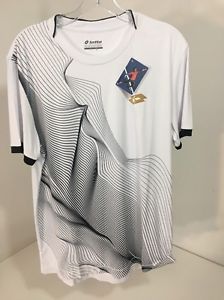 LOTTO MEN'S BLAST TENNIS SHIRT WHT/BLK US MEDIUM NWT