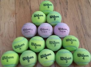 15 Wilson tennis balls, used