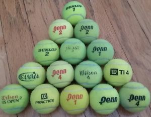 15 used tennis balls