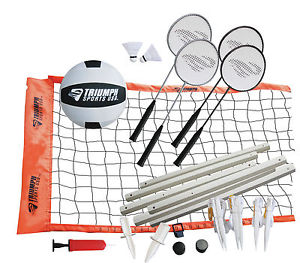 Triumph Sports USA Advanced Badminton/Volleyball Set