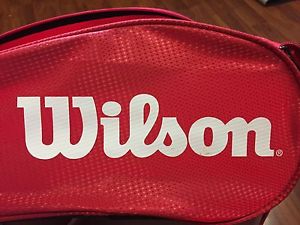 WILSON TOUR TENNIS SHOE BAG, RED . IDEAL SIZE FOR GOLF SOCOR FOOTBALL GYM