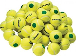 Gamma Sports Kids Training Tennis balls 78 Green Dot Ball - 60 Ball Pack