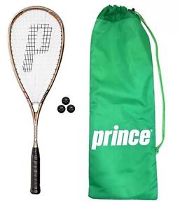 Prince TT Souverain Raquette De Squash + 3 Dunlop Balles De Squash Pro