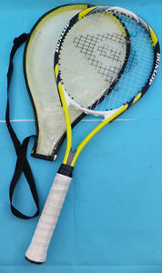 Amarillo Dunlop 5 Cien Veinte 7 Raqueta De Tenis Grip 4 1/2 Plus Estuche