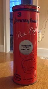 Vintage-Rare Penn-Craft Can of Tennis Balls General Tire & Rubber Co. Unopened