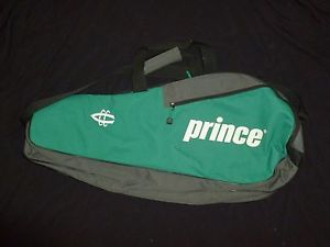 Prince Two Racket Padded Tennis Bag Personal pocket Green/Gray  #4225