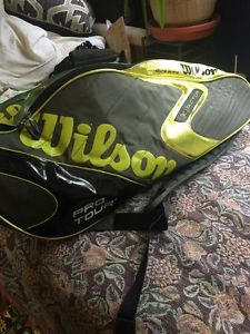 Wilson K Factor Pro Tour Tennis Bag 6 to 15 Rackets Moisture Thermal Guard Red