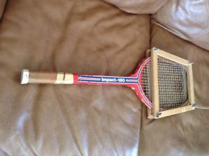 Vintage Wooden Tennis Racquet Spalding IMPACT-180 Wooden Racquet Regent Holder