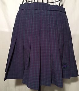 NWT Wimbledon All England Club Tennis Sz 8 Green and Purple Plaid Tennis Skirt