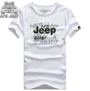 2017 AFS JEEP men's Tops Outdoor sports Tees clothing O-Neck Cotton T-shirt