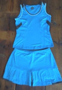 Ladies Bolle Two Piece Tennis Outfit - Tank Top and Skirt - Large