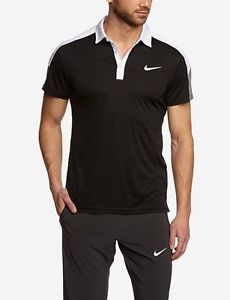 NWT Nike Dri-Fit Team Court Tennis Polo Shirt Federer Size XL Black 644788-010