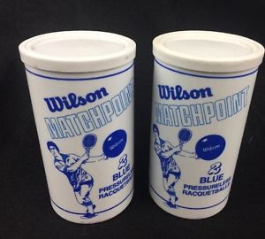 2 Cans Racquetballs Blue Wilson Matchpoint Advertising Retro VTG Sealed