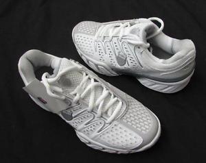 K SWISS womens size 7.5 BIGSHOT II white gull gray tennis shoes 93025131 NEW