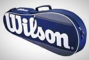 Wilson Tennis Equipment Bag Blue Grey Free 2 Day Shipping Fashion Sport Training