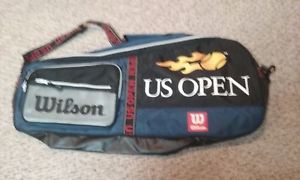 Wilson US OPEN Tennis Racquet Bag Case 3 Triple Racquet With Shoulder Strap