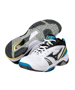 Mizuno Tennis Shoes WAVE SENSATION EX2　US10 white×black/blue US4.5