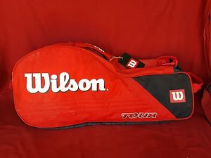 WILSON TOUR Tennis Racquet Bag - Holds 6 Or More + Storage + Shoulder Strap