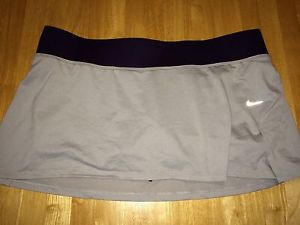 Women's Nike Tennis Skirt Gray Purple Extra Large