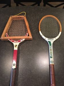 Vintage Wilson Tennis Rackets, With Wooden Frame, Used
