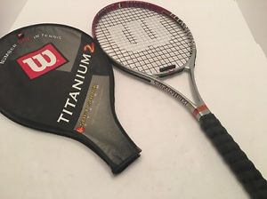 Wilson Titanium 2 Soft Shock System Tennis Racquet. Titanium Graphite. 4 3/8