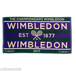 Christy Wimbledon Mens  Championship Towel 2017- green/purple - 27" x 52"