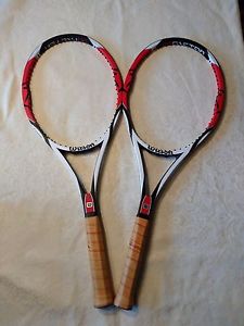 2 Wilson Six.One Tour Kfactor 90 4 3/8 L3 Tennis Racquets