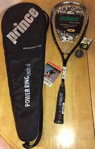 New: Prince Power Ring Tech Ti Squash Racquet SRP:$140 Ball and Cover Included