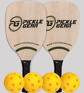 Pickle Gear Wood Pickleball Paddle Bundle