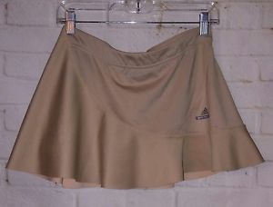 Adidas Stella McCartney Barricade Juniors Large Tennis Mini Skirt Tan