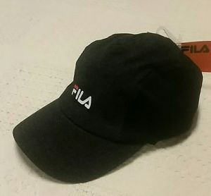 Women's New with tags Fila Hat baseball cap never worn black gray adjustable