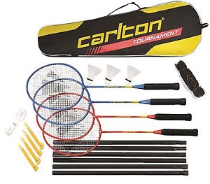 CARLTON  TOURNAMENT BADMINTON SET (4 PLAYERS) NEW