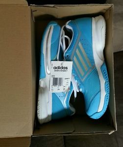 Adidas Adizero Tempaia II (2) Tennis Shoes, Womens 5.5, Aqua/Silver/White, NWIB