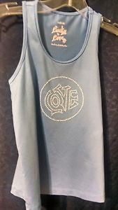 Girl's Lucky In Love Ocean Blue "Love"  Racerback Tennis Tank Top