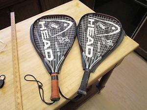 2-HEAD DEMON XL RACQUETBALL RACQUET + COVER SUDSY MONCHIK