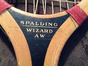 AG SPALDING & BROS WIZARD Vintage Antique Wood 1900's Tennis Racket