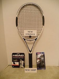 Wilson Hammer 6 OS 110 Tennis Racquet Racket 4 3/8 - NEW STRINGS + GRIP