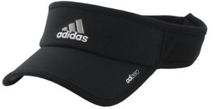 Adidas Men's Adizero Visor, Black/White, One Size Fits All With Adjustable Strap