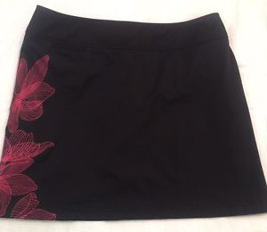 Adidas ClimaCool Skort Women's 8 Black Pink Floral Tennis Golf Skirt W/ Shorts