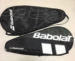(2) Two Single Babolat Carry Bag Case Covers for Tennis Racquets EUC