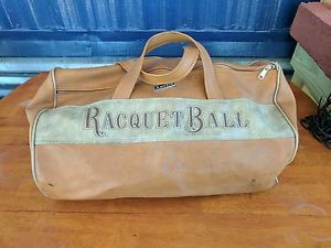 18" VINTAGE AMESIA RACQUET BALL VINYL DUFFLE BAG