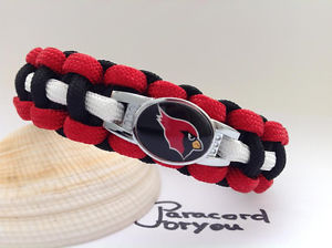 Arizona Cardinals Bracelet En Paracorde avec NFL Charme-Femmes, Enfants + Hommes