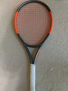 wilson burn 100 countervail tennis racket with brand new string and grip.